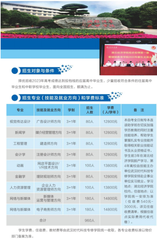 2023級高等教育自學考試全日制專本連讀助學班招生簡章