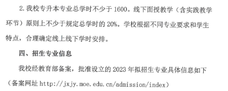 合肥城市學院2023年高等學歷繼續教育招生簡章