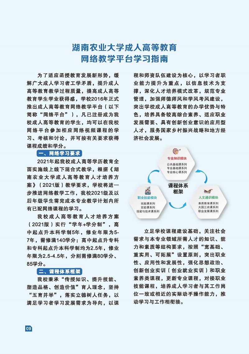 湖南農業大學2022年成人高等教育招生簡章