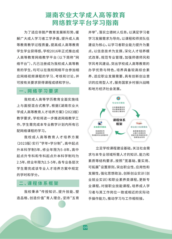 湖南農業大學2023年成人高等教育招生簡章