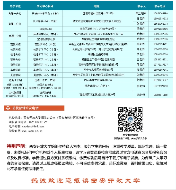 西安開放大學2025年春季招生簡章