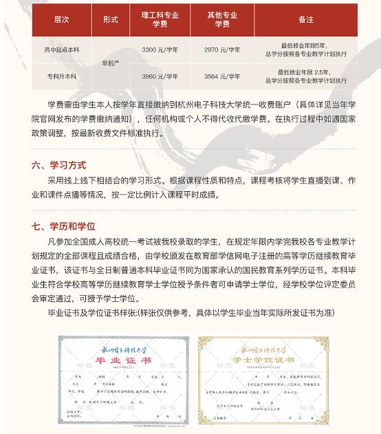 杭州電子科技大學2025年高等學歷繼續教育報考指南