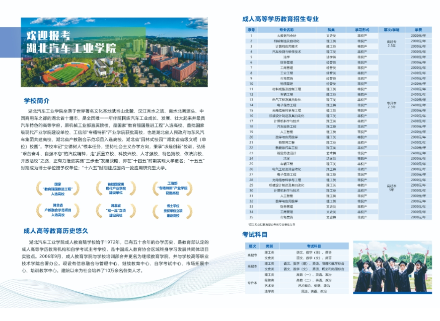 2025年成人高等學歷教育招生簡章