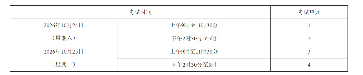 關于印發2026年10月湖南省高等教育自學考試課程考試安排及教材目錄的通知