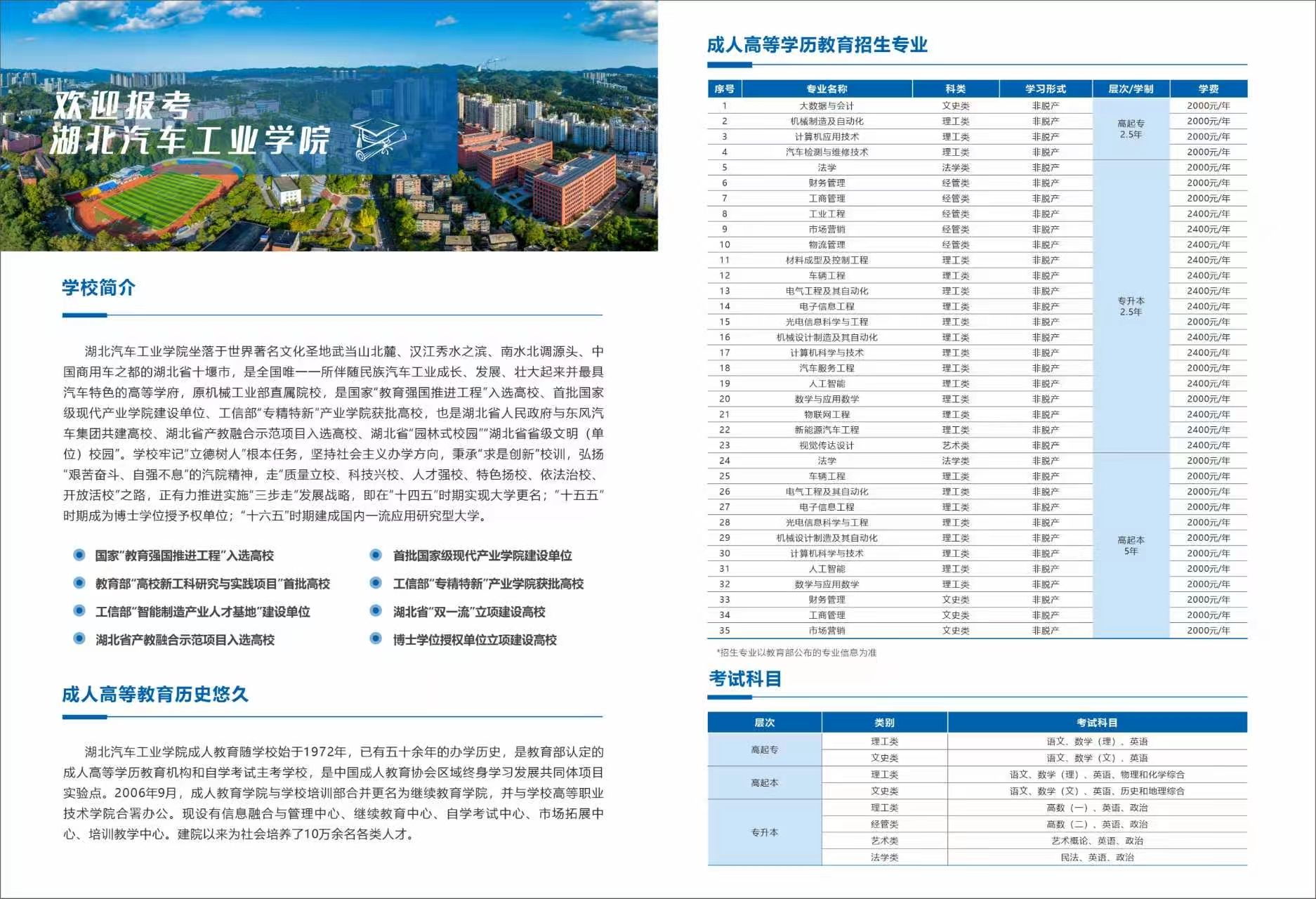 2026年成人高等學歷教育招生簡章