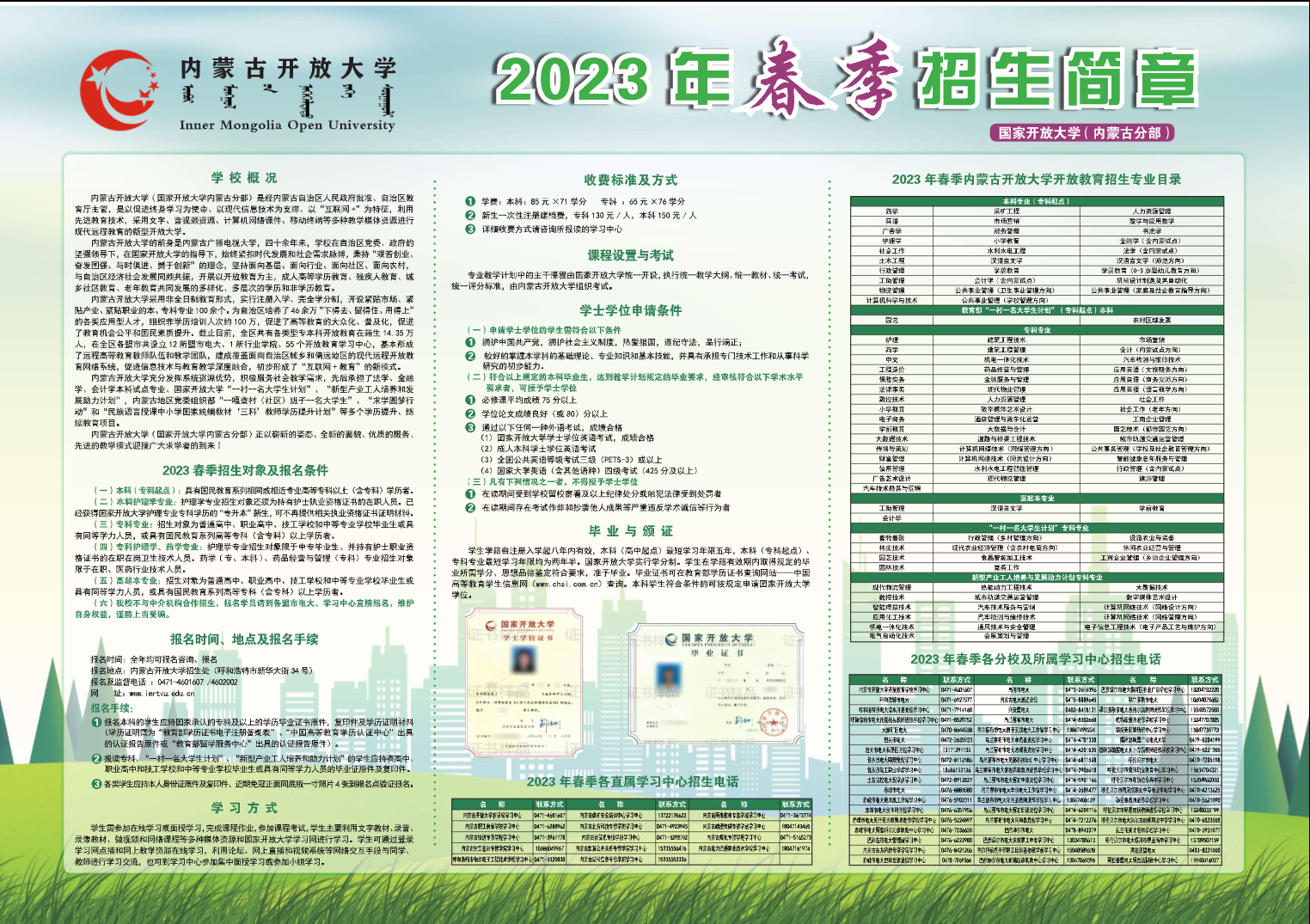 內蒙古烏海開放大學2023年春季招生簡章