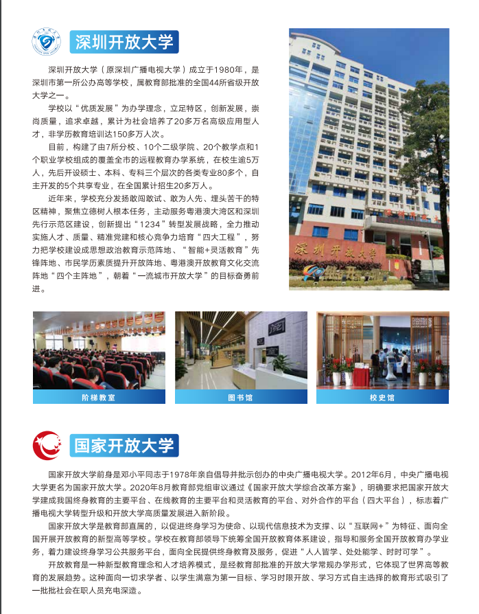 深圳開放大學2023春季招生簡章