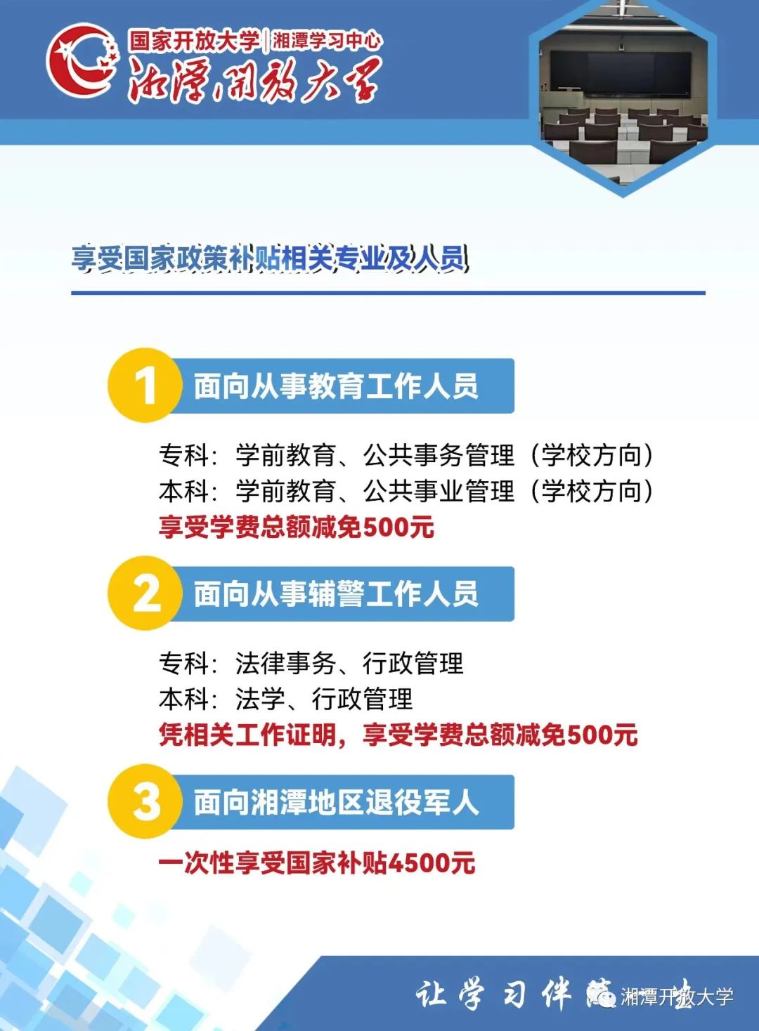 湘潭湘鄉開放大學2023年招生簡章