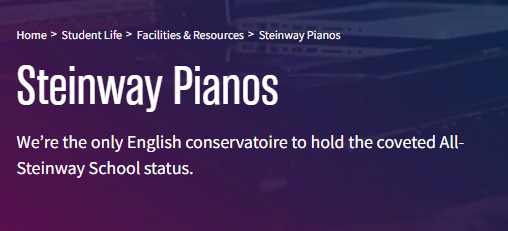 提供全施坦威鋼琴學習條件，利茲音樂學院都有哪些本碩音樂專業？