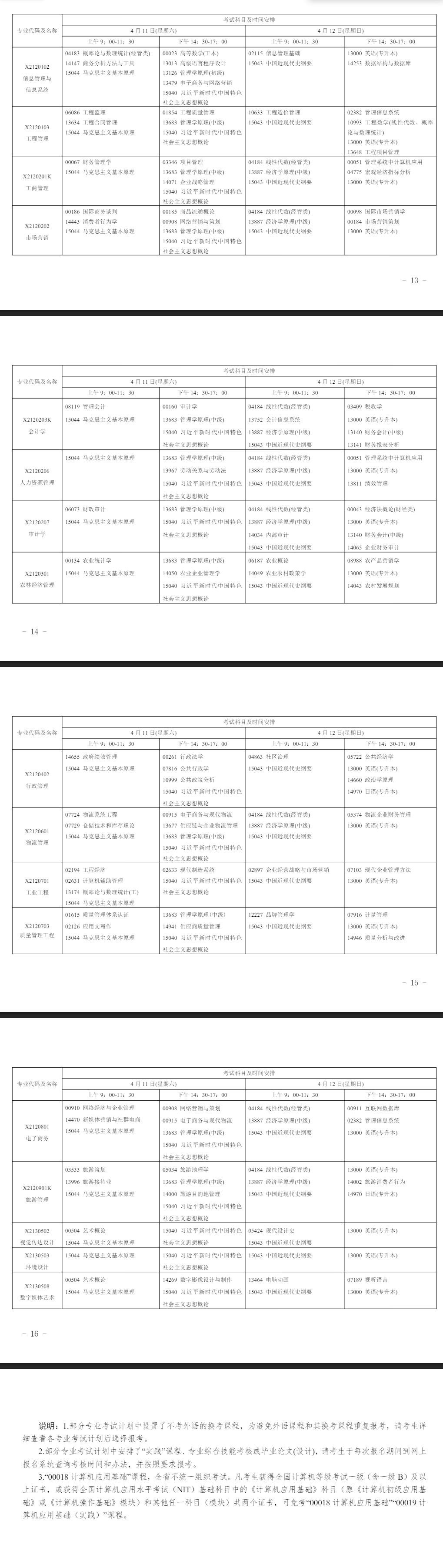 2026年4月江蘇省蘇州市自考考試安排